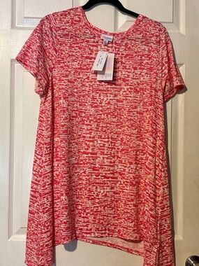 LuLaRoe Melissa Pink and White Tunic